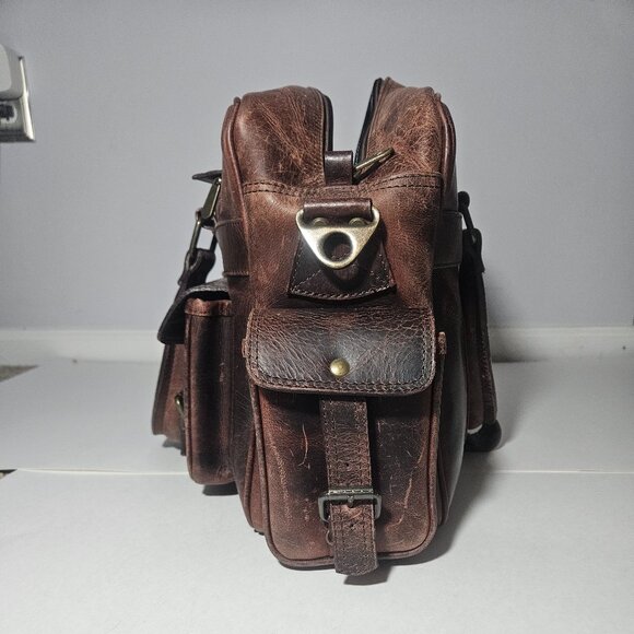 Buffalo Jackson Roosevelt Leather Pilot Bag – Brown – Full-Grain – Gently Used - Picture 7 of 12